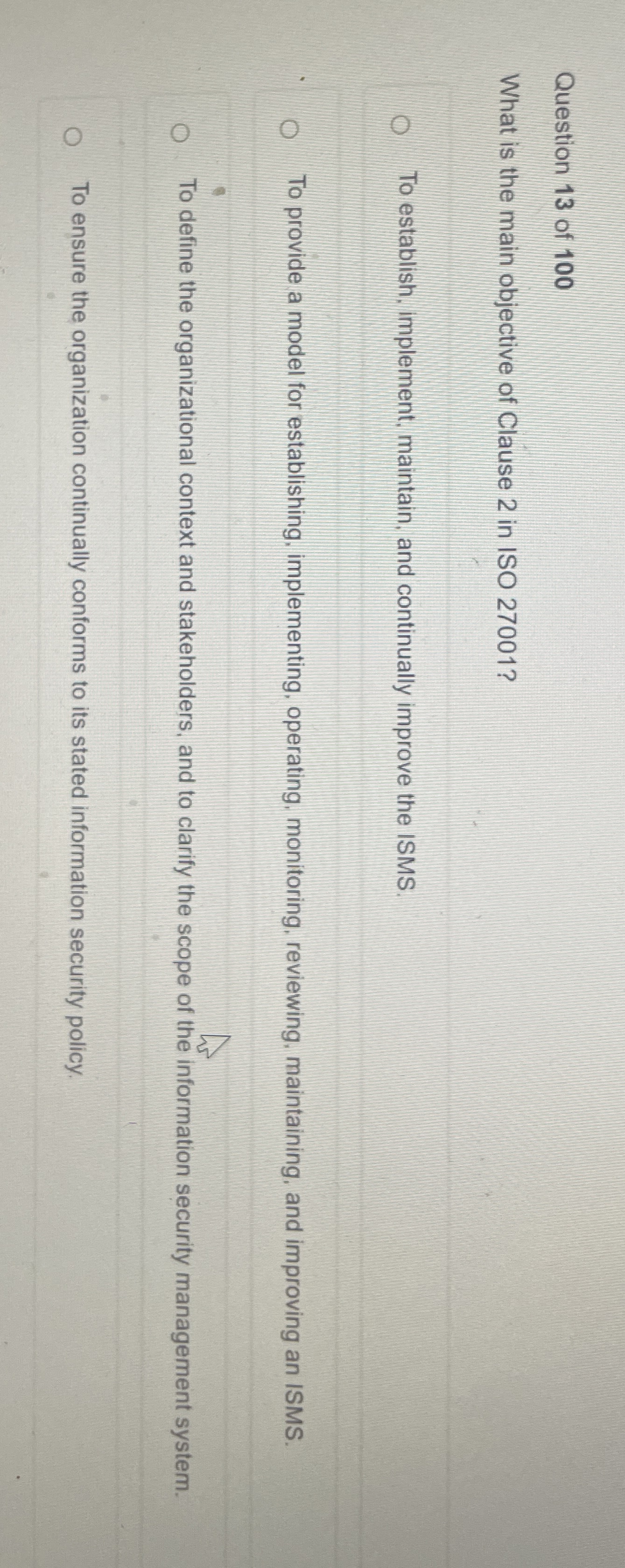 Question 1 3 of 1 0 0 What is the main objective