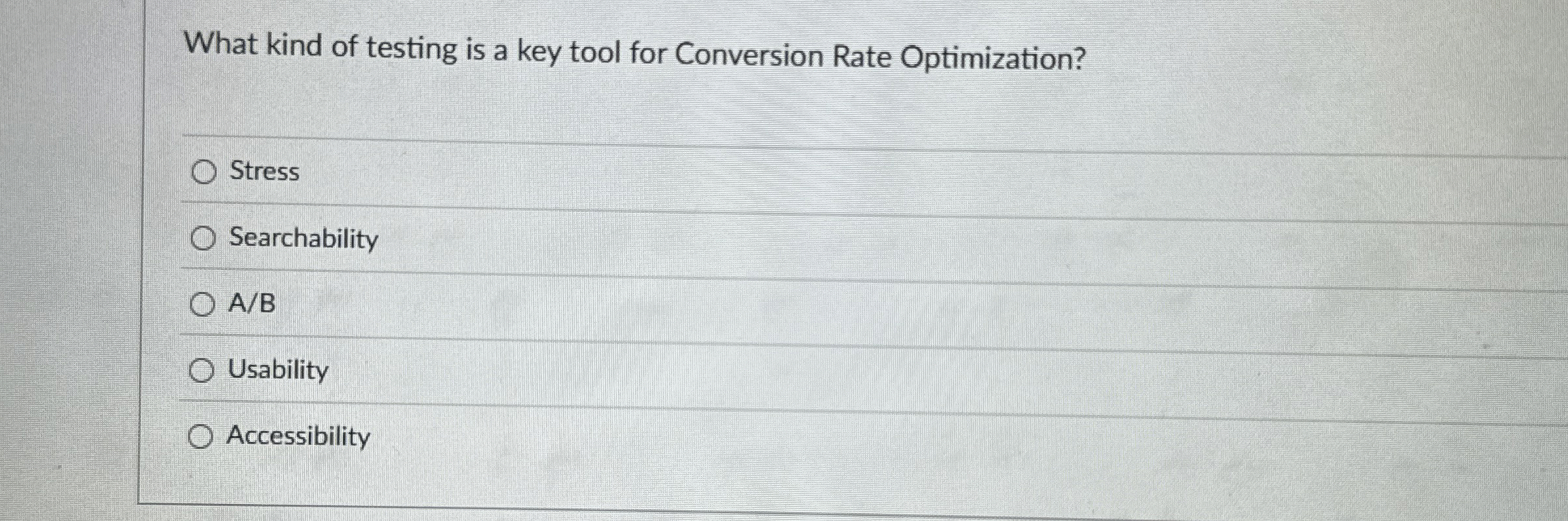 What kind of testing is a key tool for Conversion