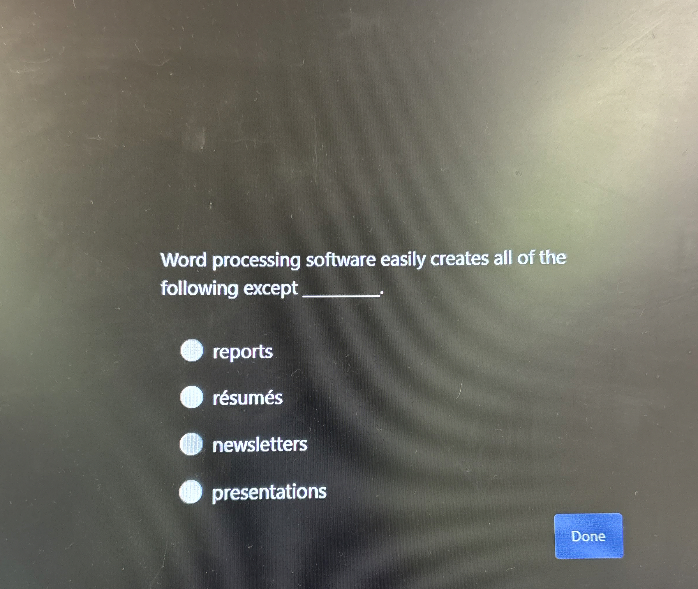 Word processing software easily creates all of