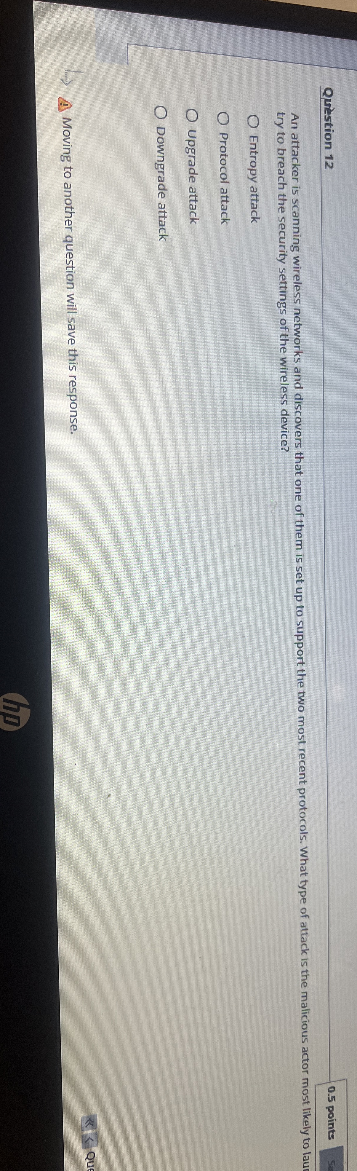 Qurestion 1 2 try to breach the security settings