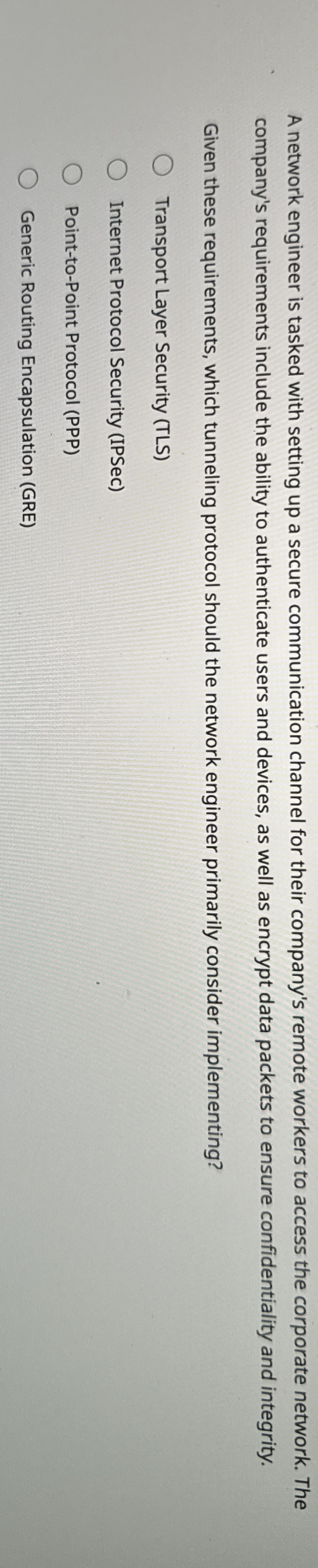 A network engineer is tasked with setting up a