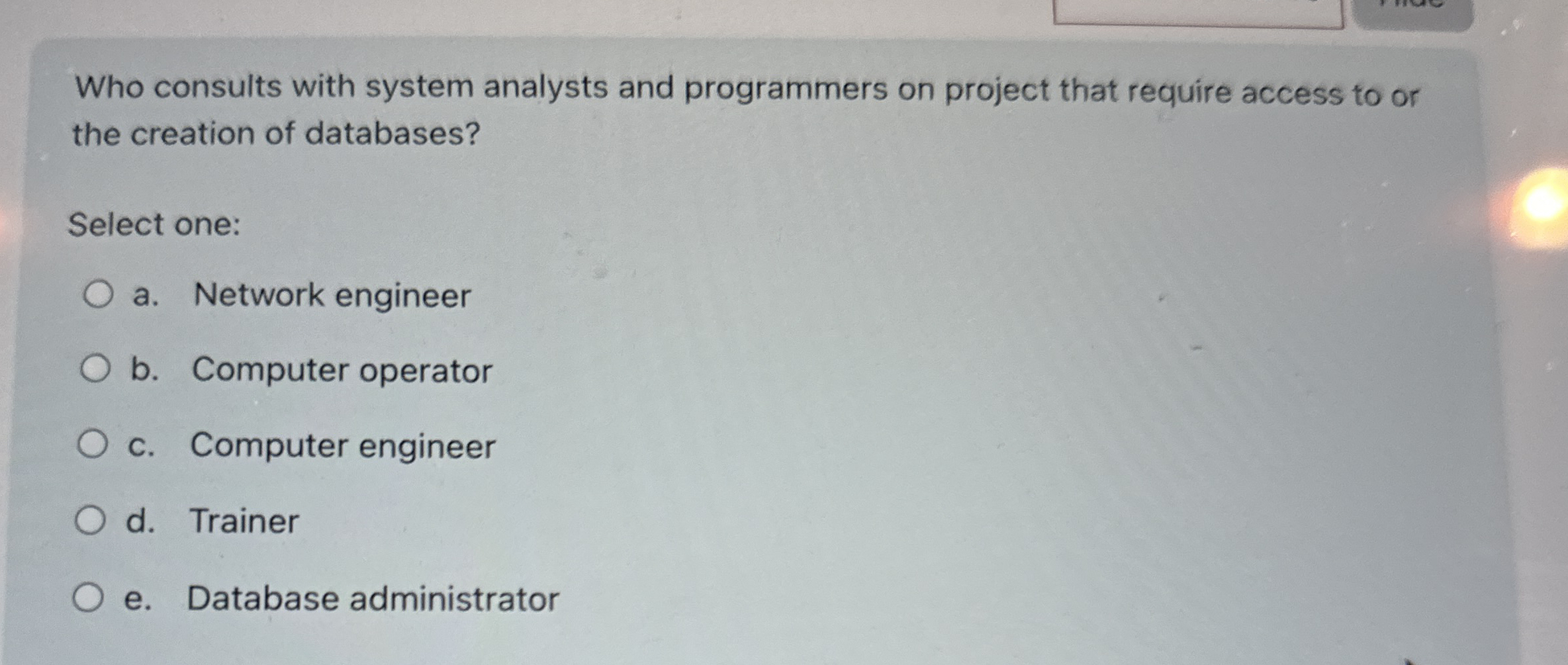 Who consults with system analysts and programmers