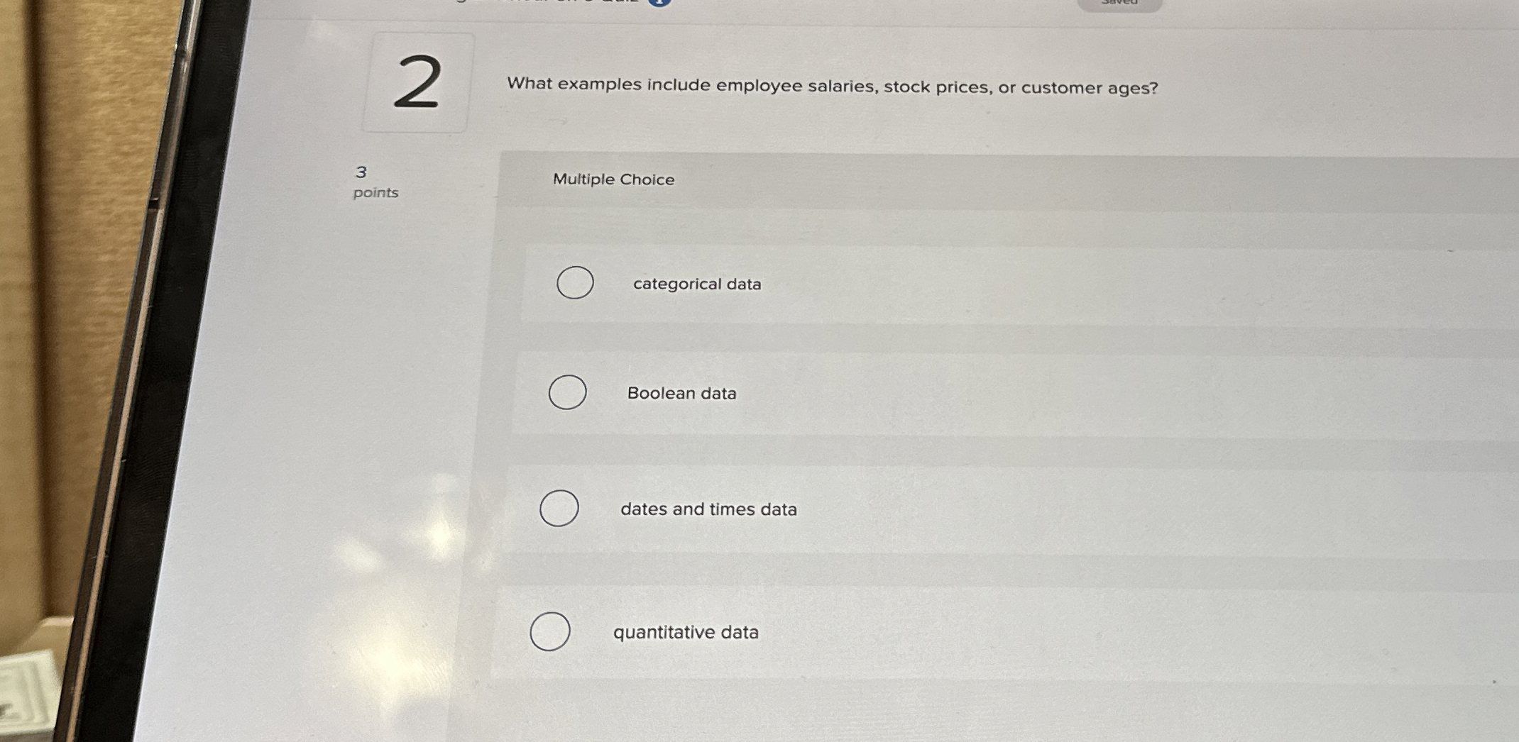 2 What examples include employee salaries, stock