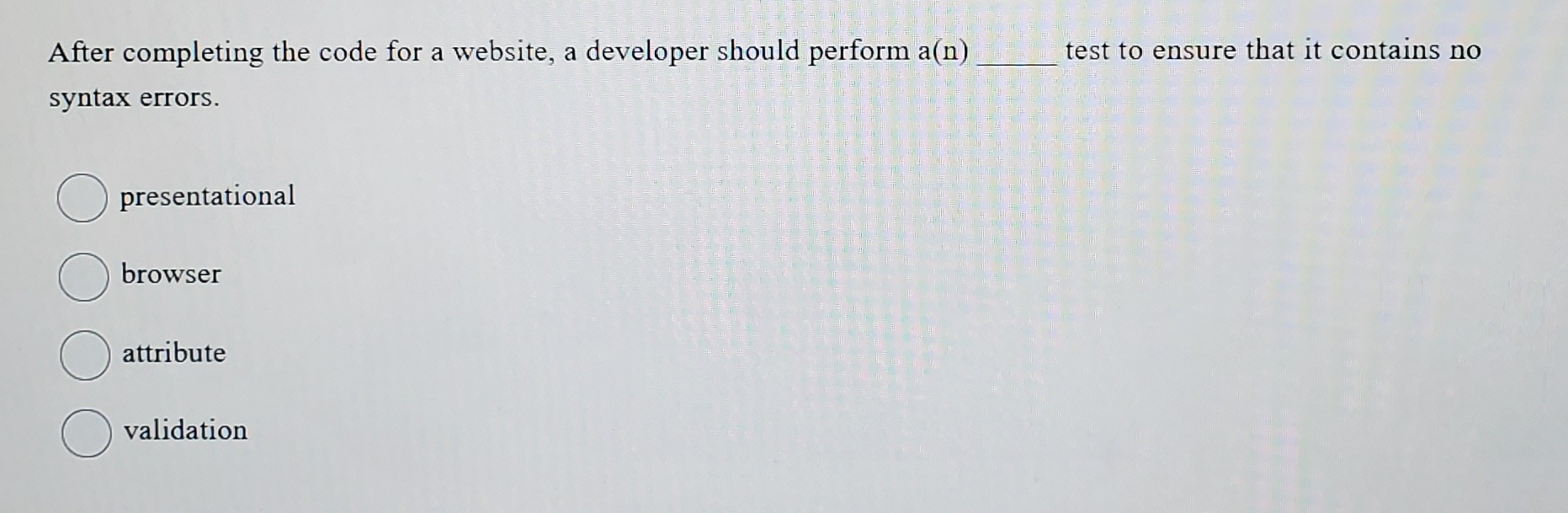 After completing the code for a website, a