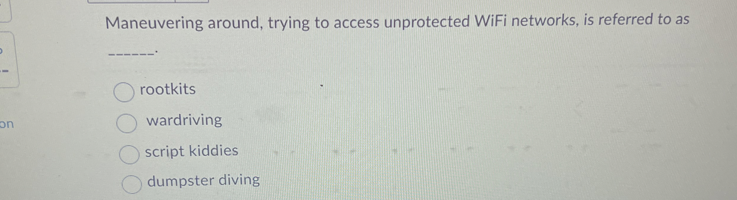 Maneuvering around, trying to access unprotected