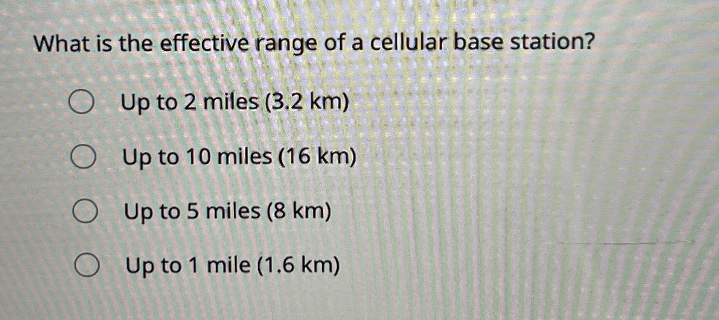 What is the effective range of a cellular base
