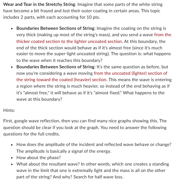 Standing Waves Lab: Wear and Tear in the Stretchy