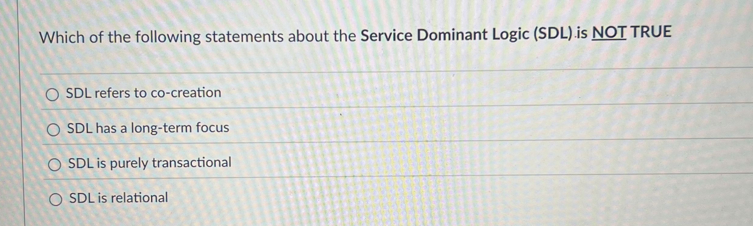 Which of the following statements about the