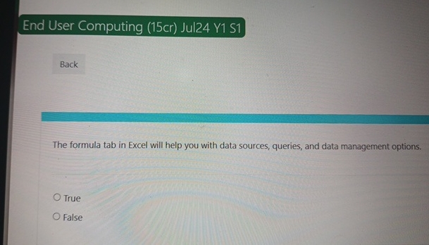 End User Computing ( 1 5 cr ) Jul 2 4 Y 1 S 1 The