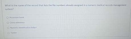 What is the name of the record that lists the