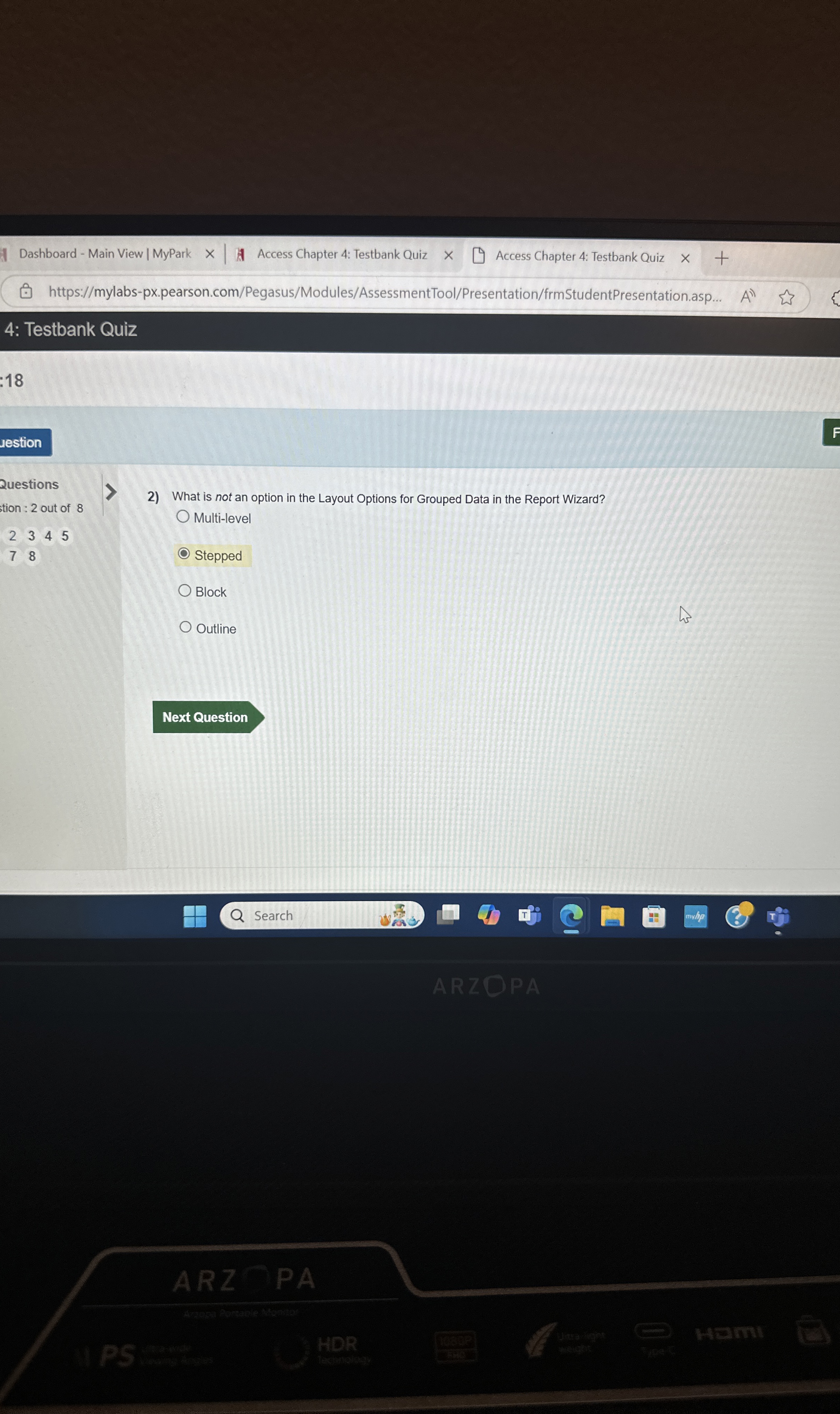 What is not an option in the Layout Options for