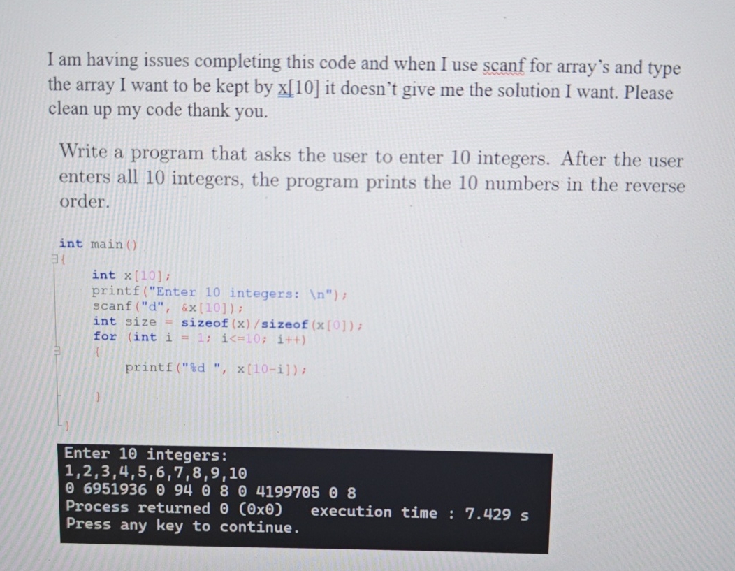 I am having issues completing this code and when