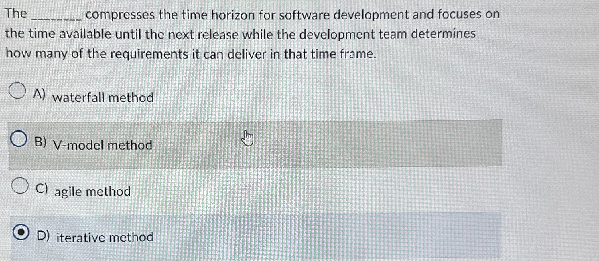 The q , compresses the time horizon for software