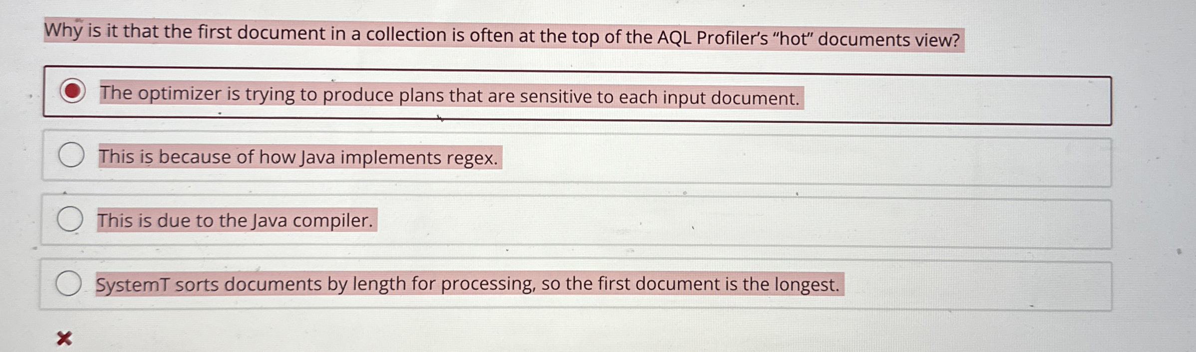 Why is it that the first document in a collection
