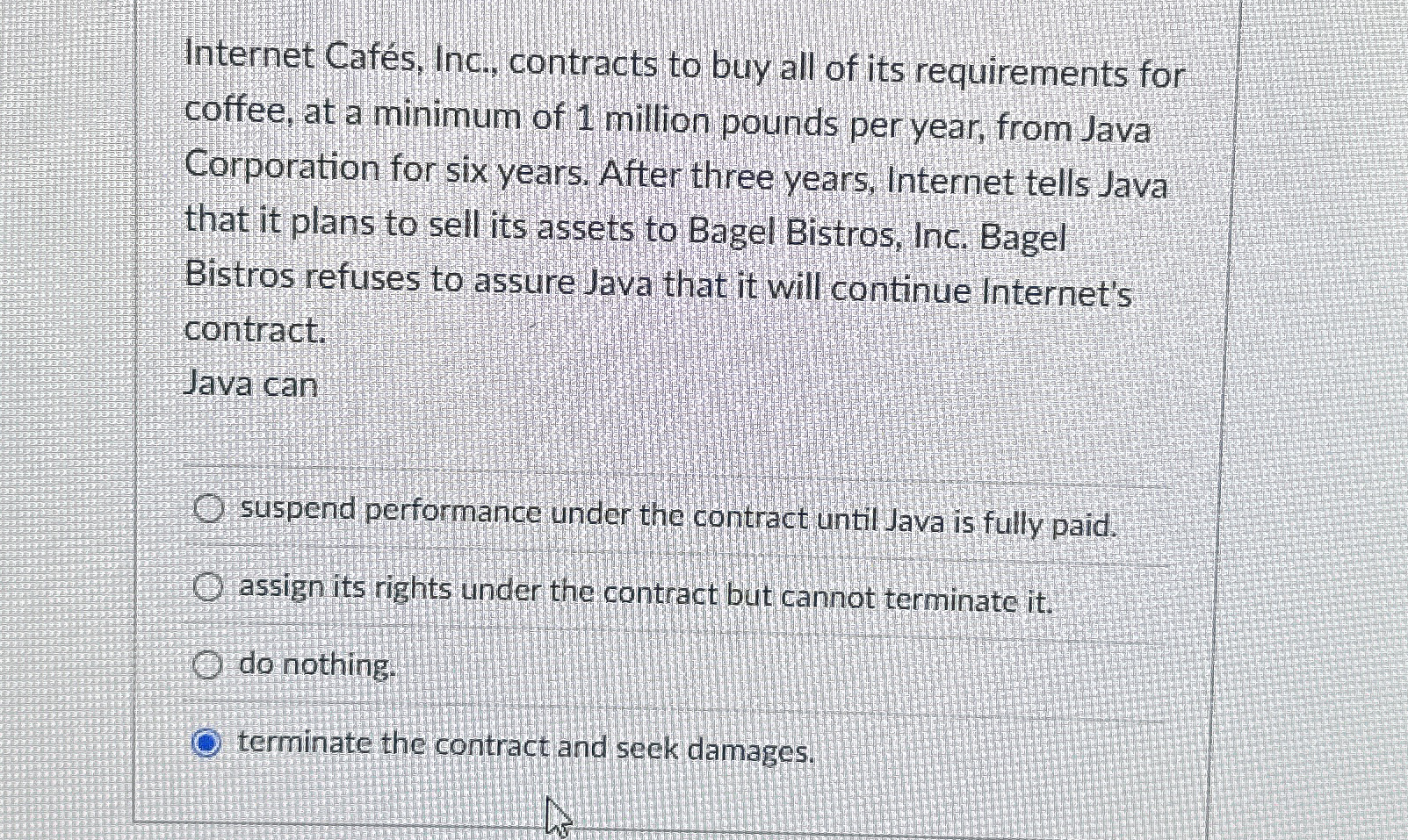 Internet Caf s , Inc., contracts to buy all of