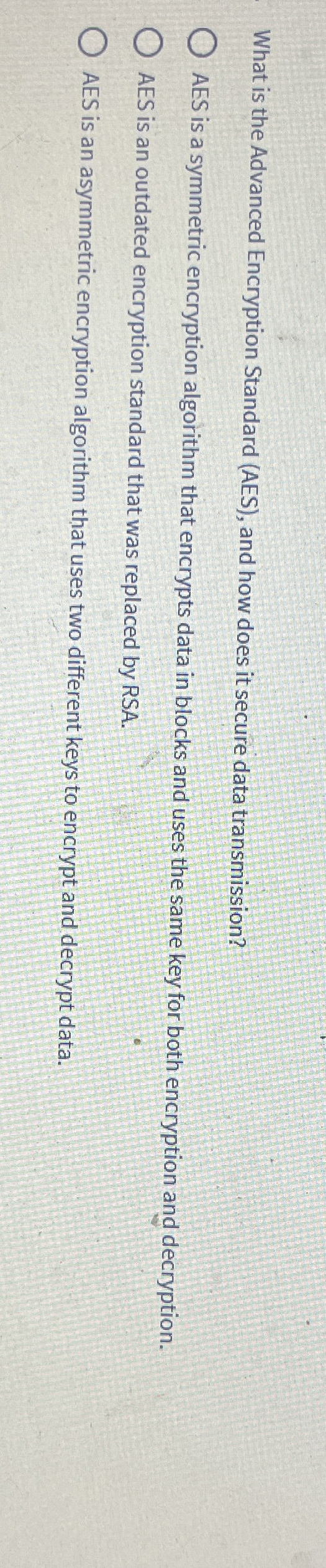 What is the Advanced Encryption Standard ( AES )