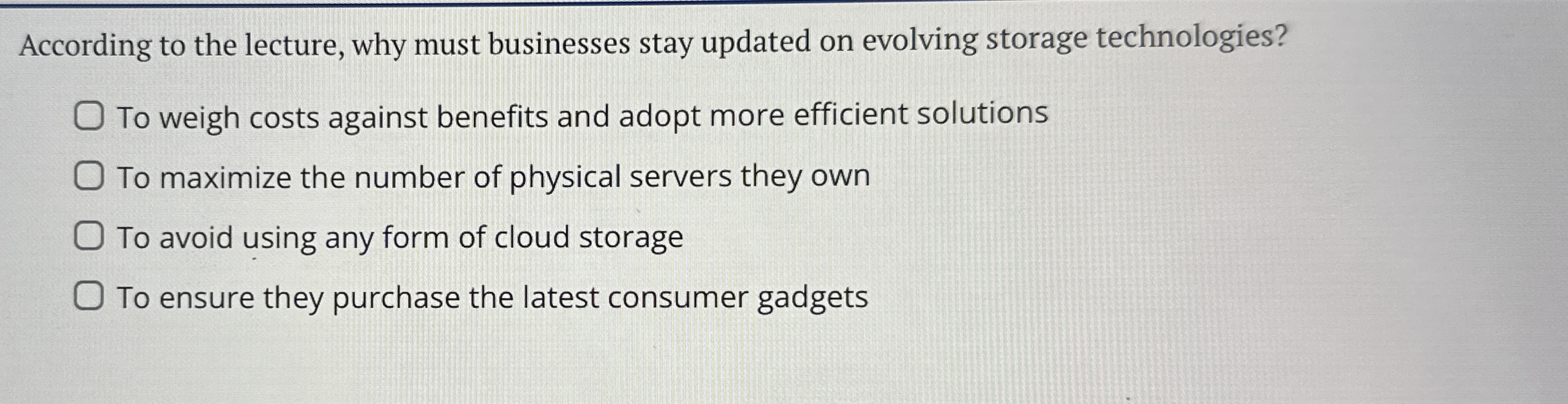 According to the lecture, why must businesses