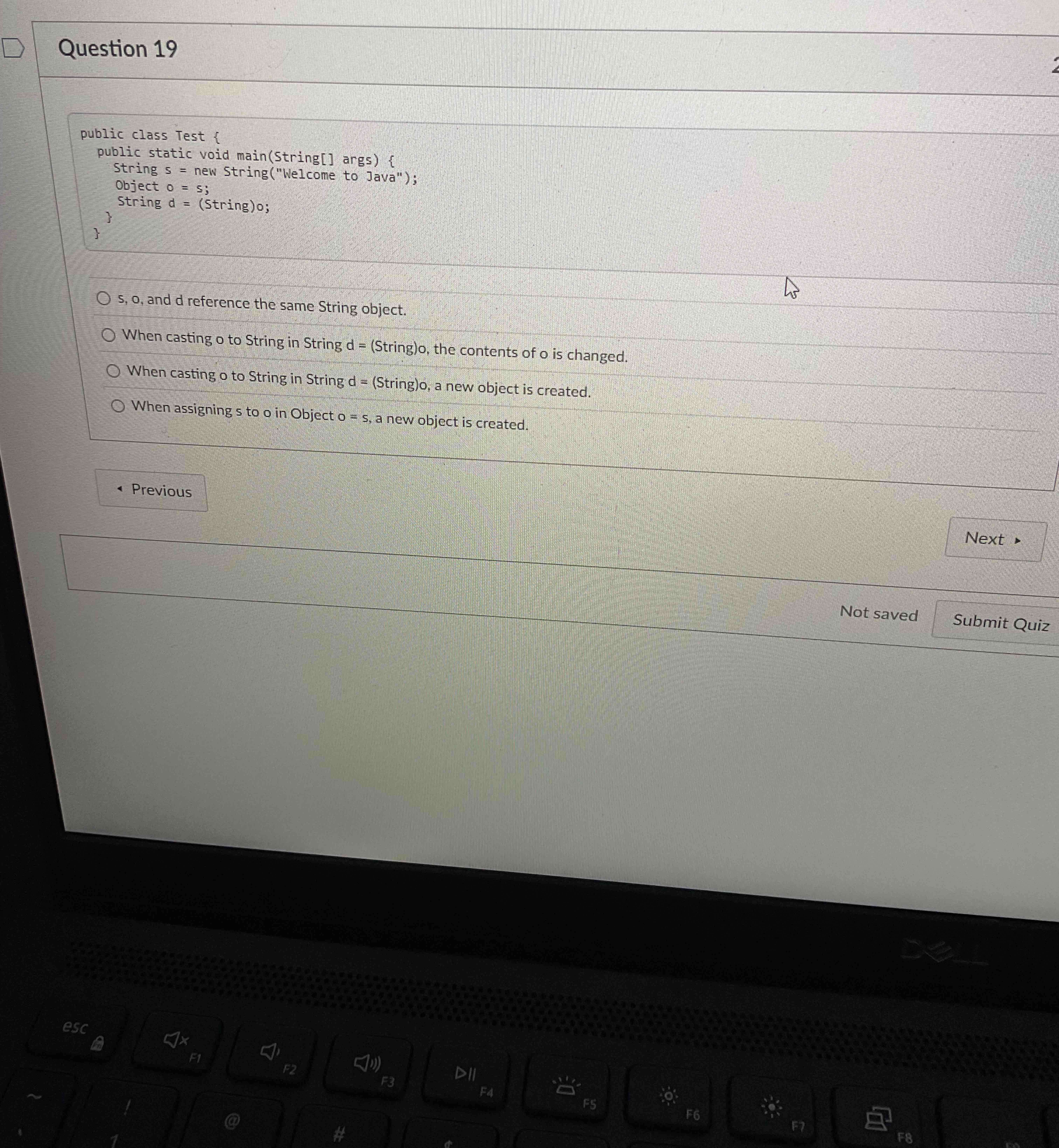 In Java, refer to the code pictured