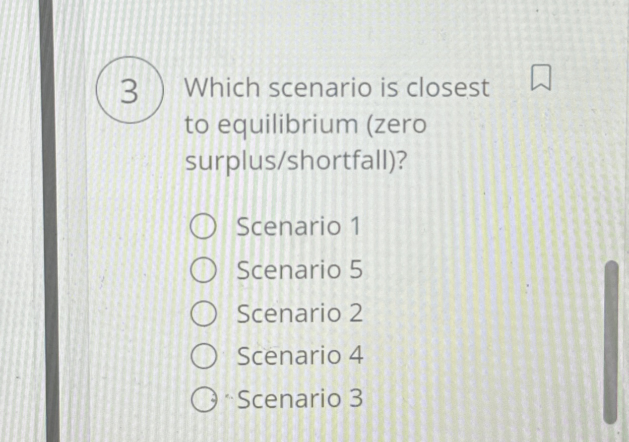 Which scenario is closest to equilibrium ( zero