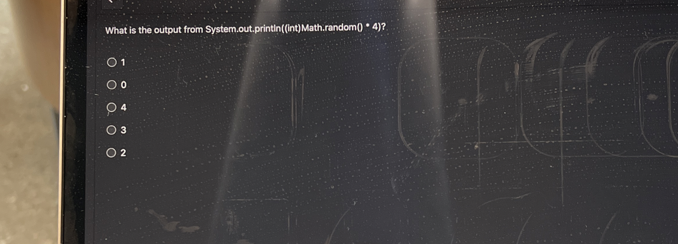 What is the output from System.out.println ( (