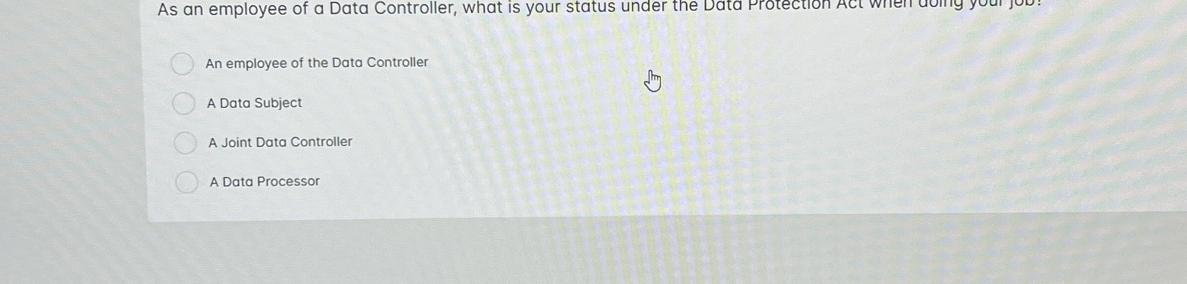 As an employee of a Data Controller, what is your