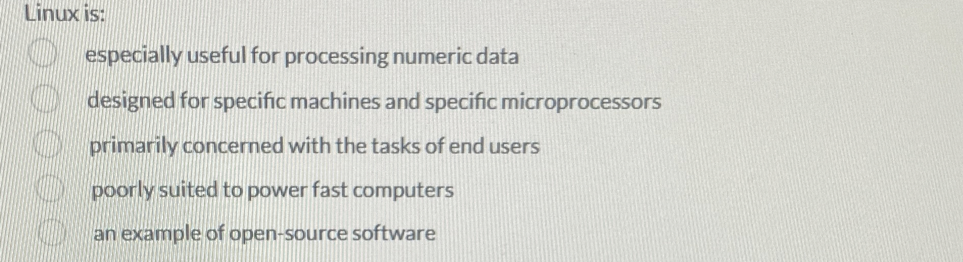 Linux is: especially useful for processing
