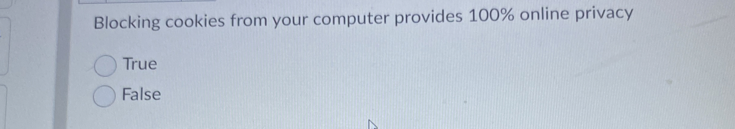 Blocking cookies from your computer provides 1 0