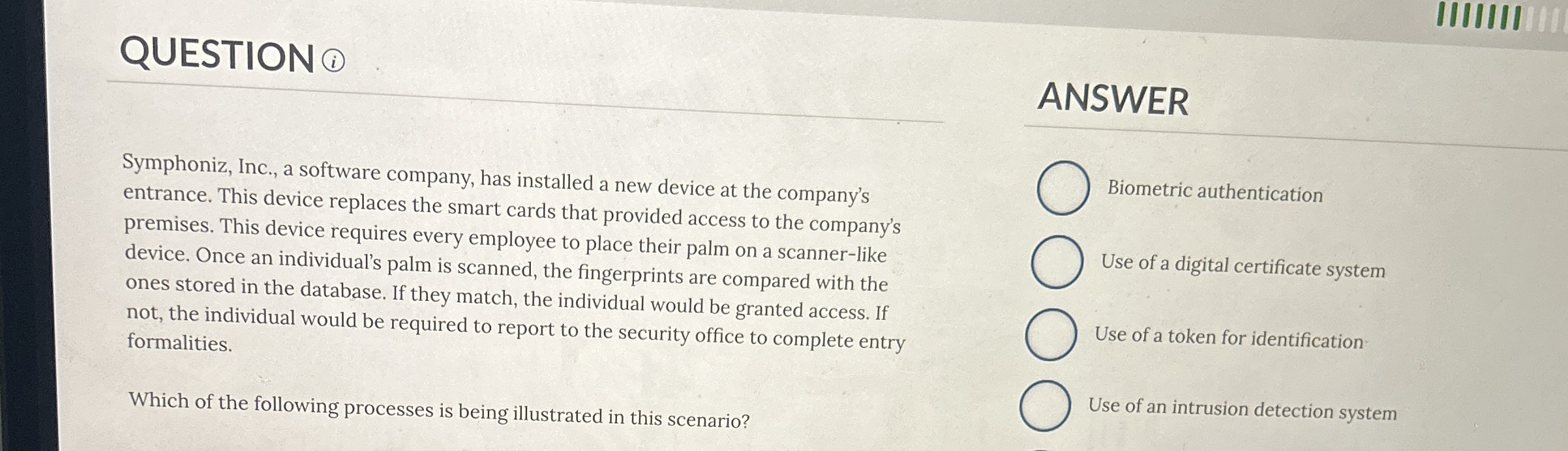 QUESTION | | | | | | ANSWER Symphoniz, Inc., a