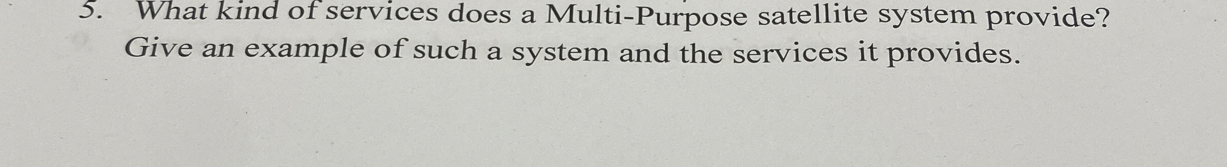 What kind of services does a Multi - Purpose