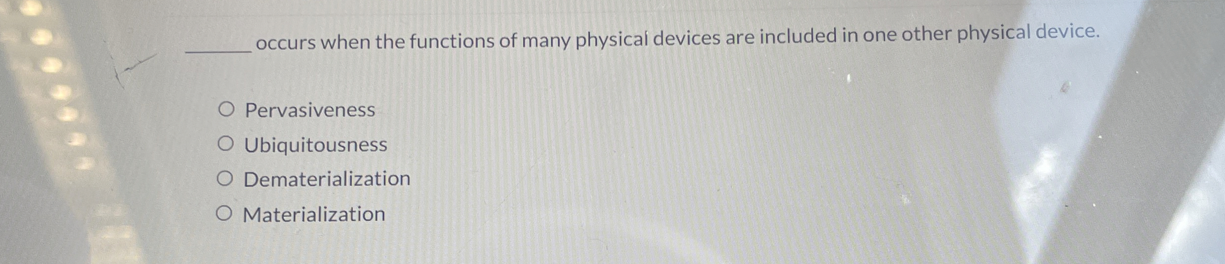 occurs when the functions of many physical