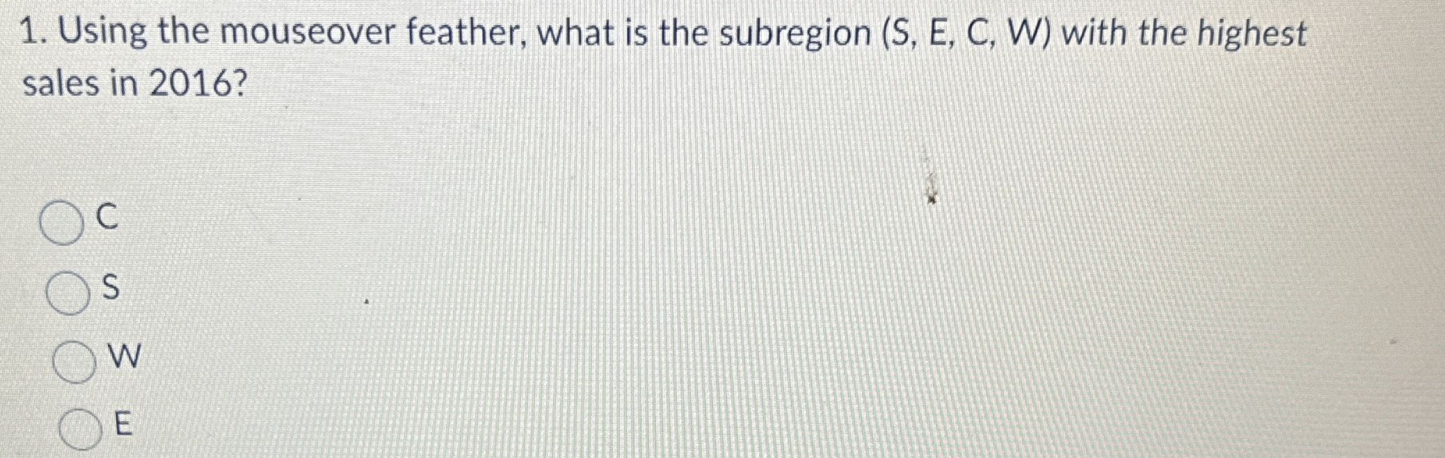 Using the mouseover feather, what is the