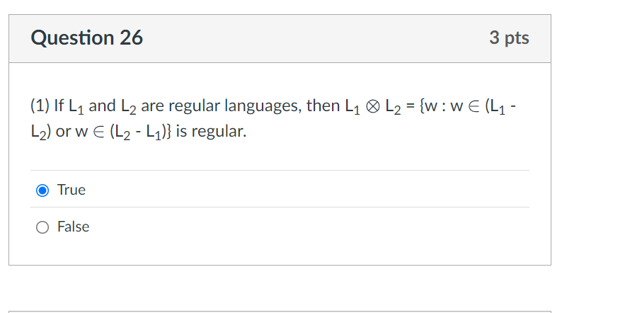 Question 2 6 ( 1 ) If L 1 and L 2 are regular