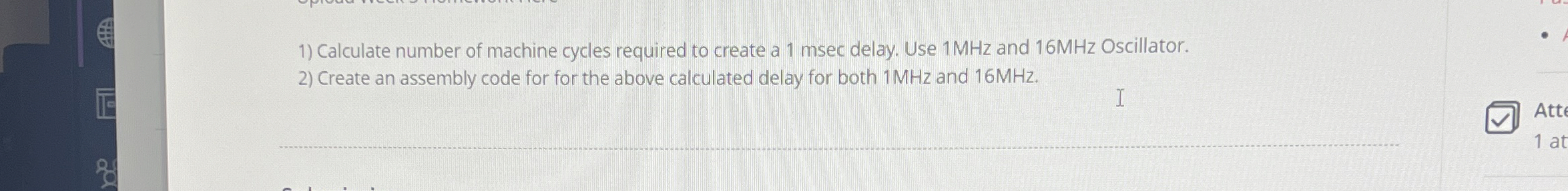 Calculate number of machine cycles required to