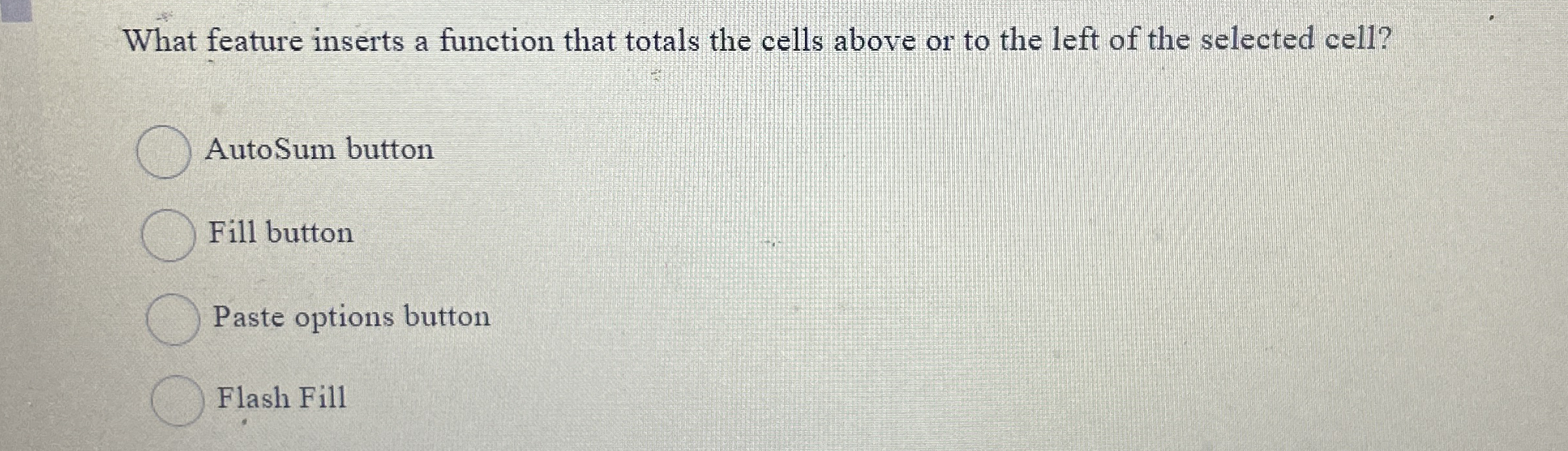 What feature inserts a function that totals the