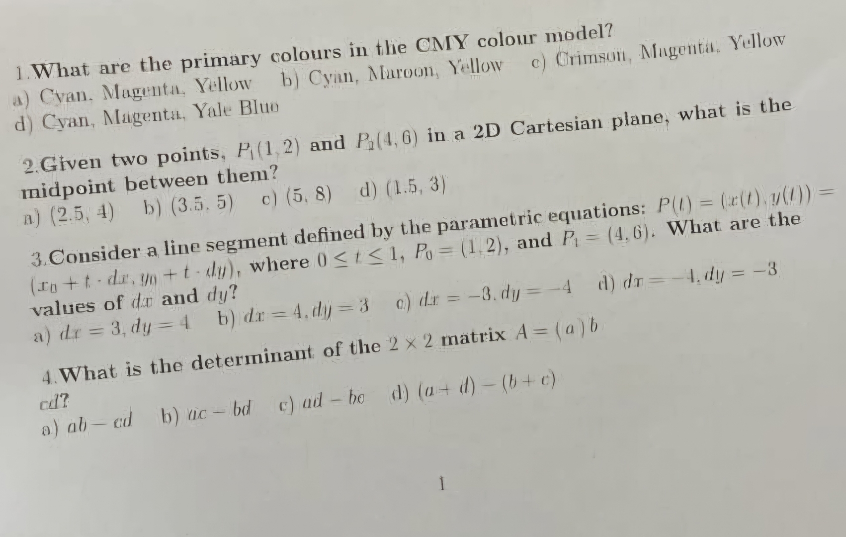 What are the primary colours in the CMIY colour