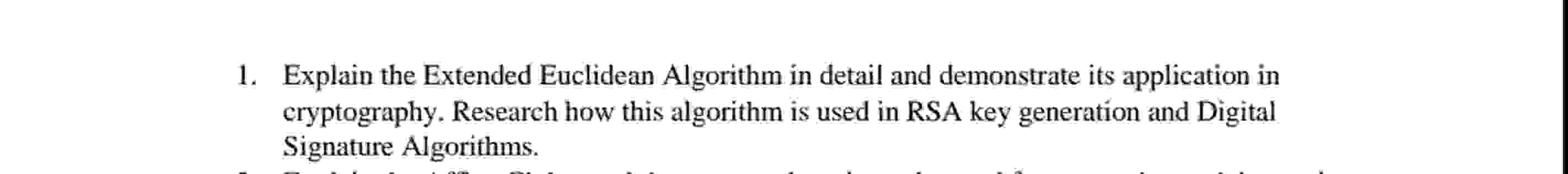 Explain the Extended Euclidean Algorithm in