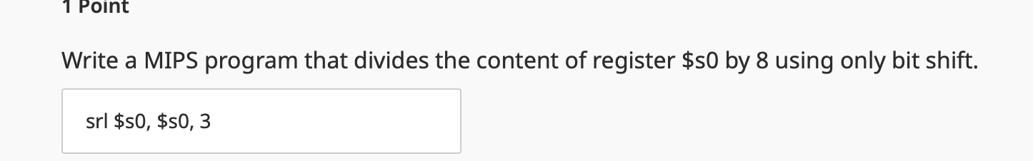 Write a MIPS program that divides the content of