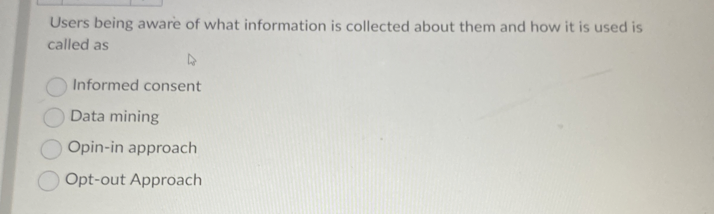 Users being aware of what information is