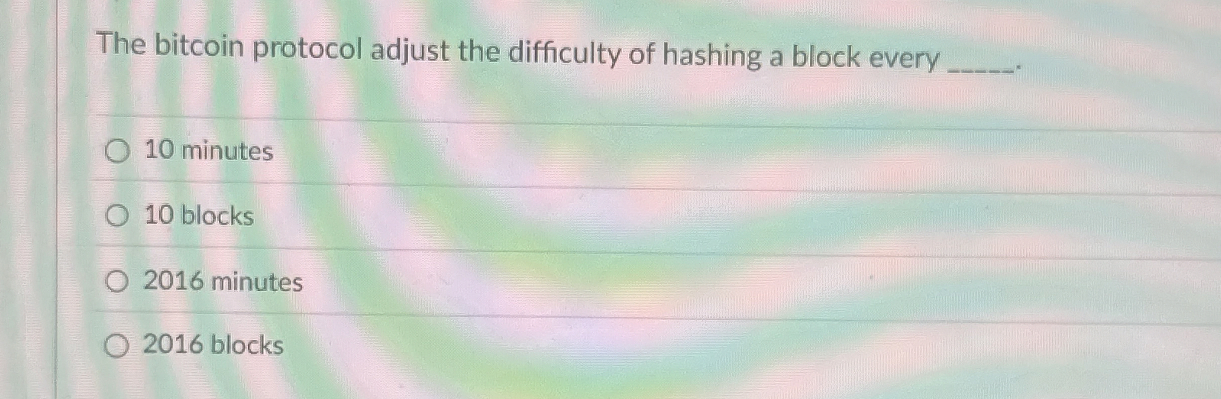 The bitcoin protocol adjust the difficulty of