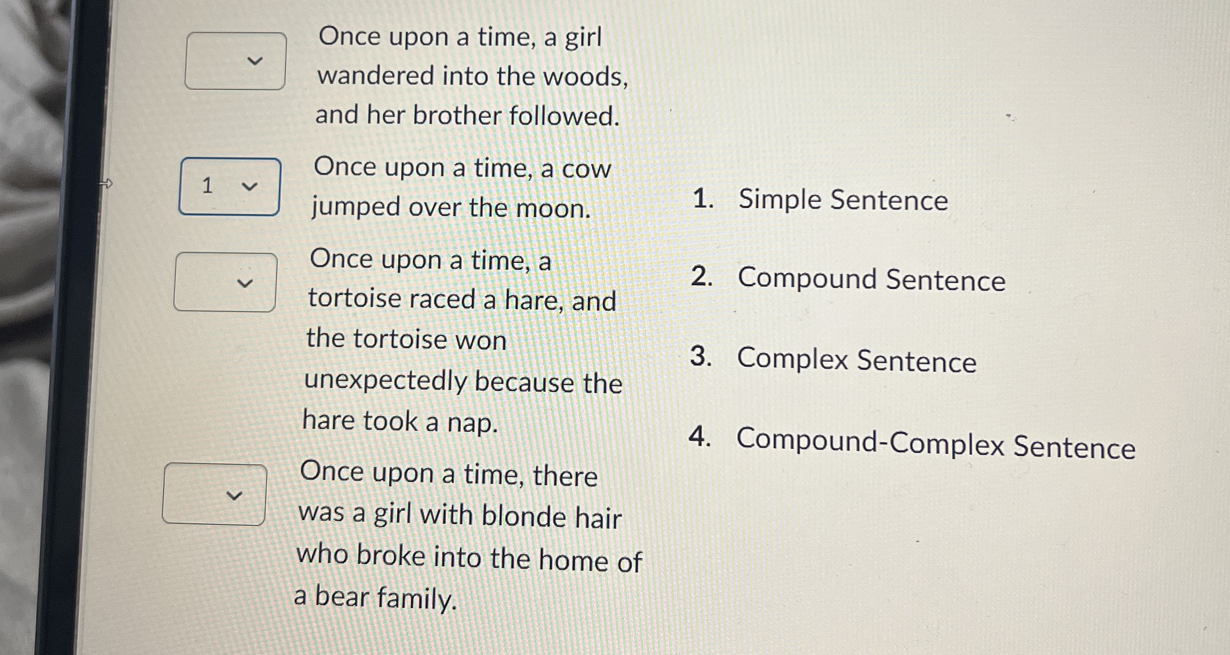 Once upon a time, a girl wandered into the woods,