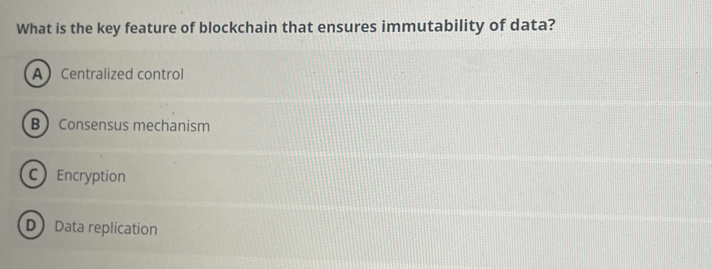 What is the key feature of blockchain that