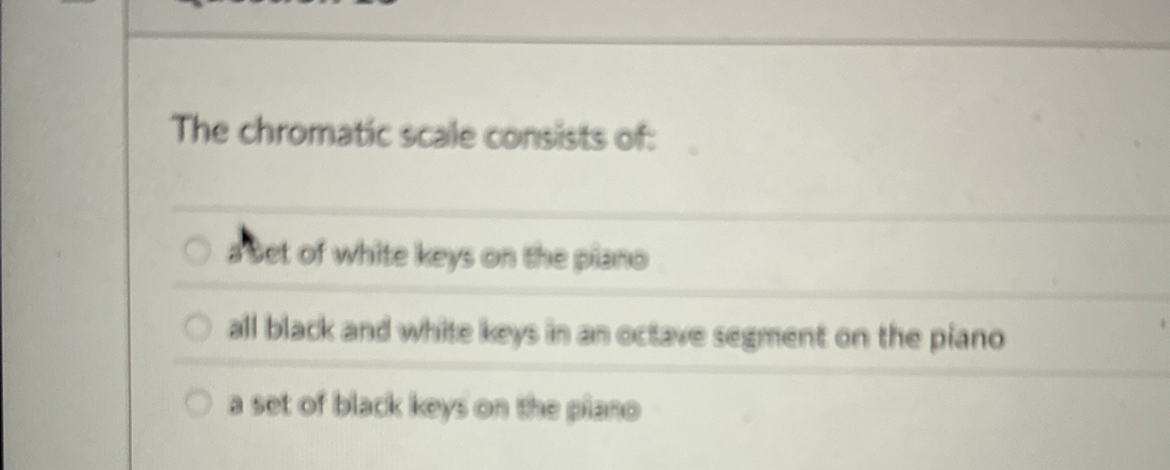 The chromatic scale consists of: het of white