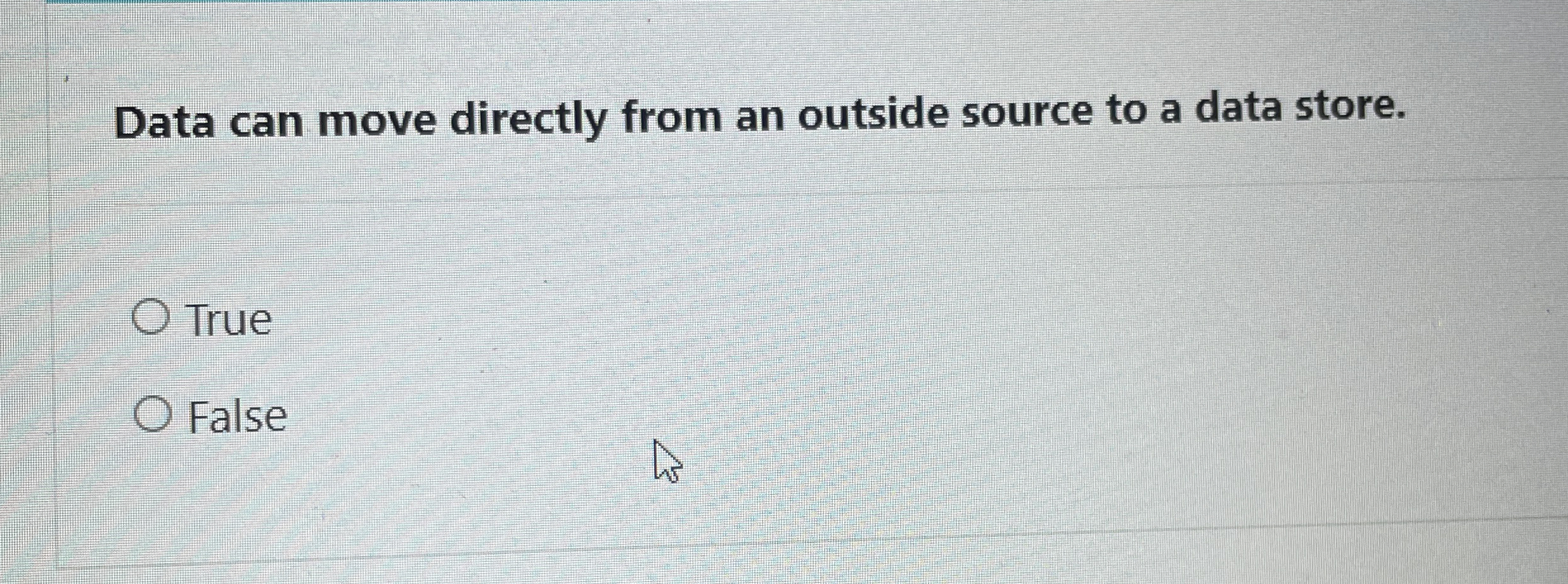 Data can move directly from an outside source to