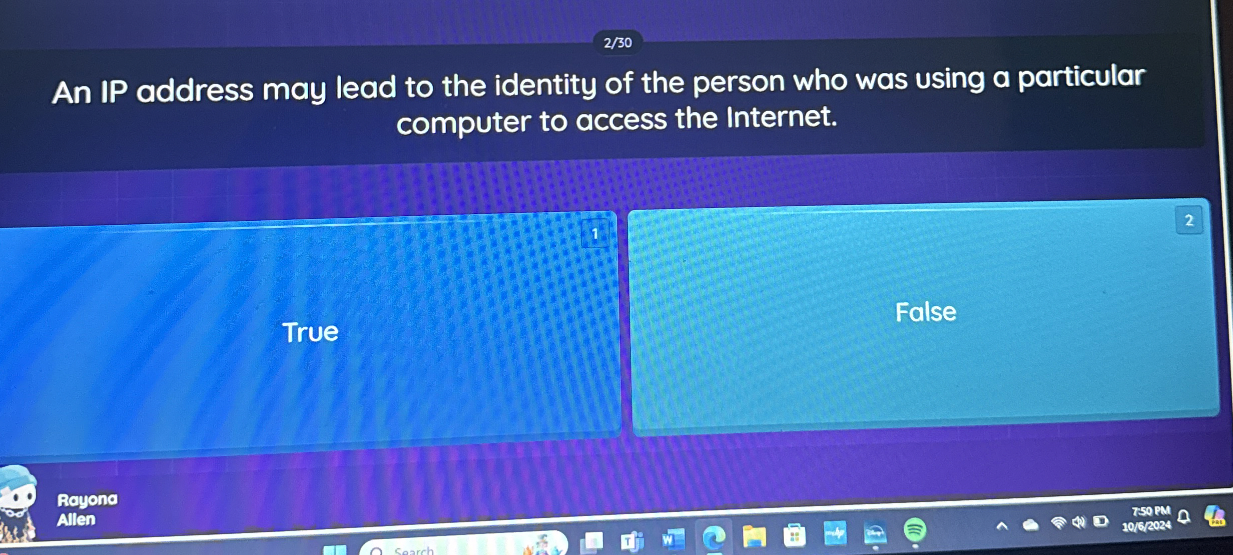 An IP address may lead to the identity of the