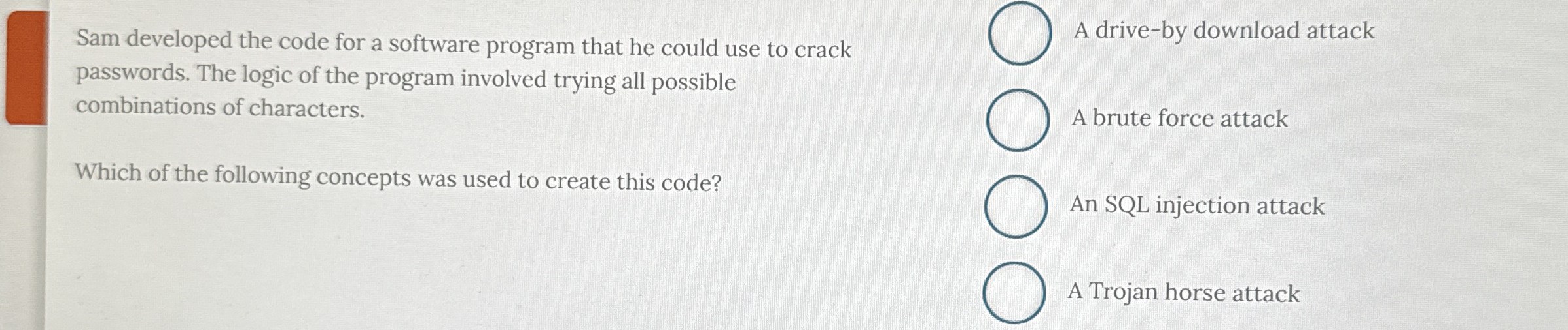 Sam developed the code for a software program