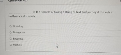 is the process of taking a string of text and