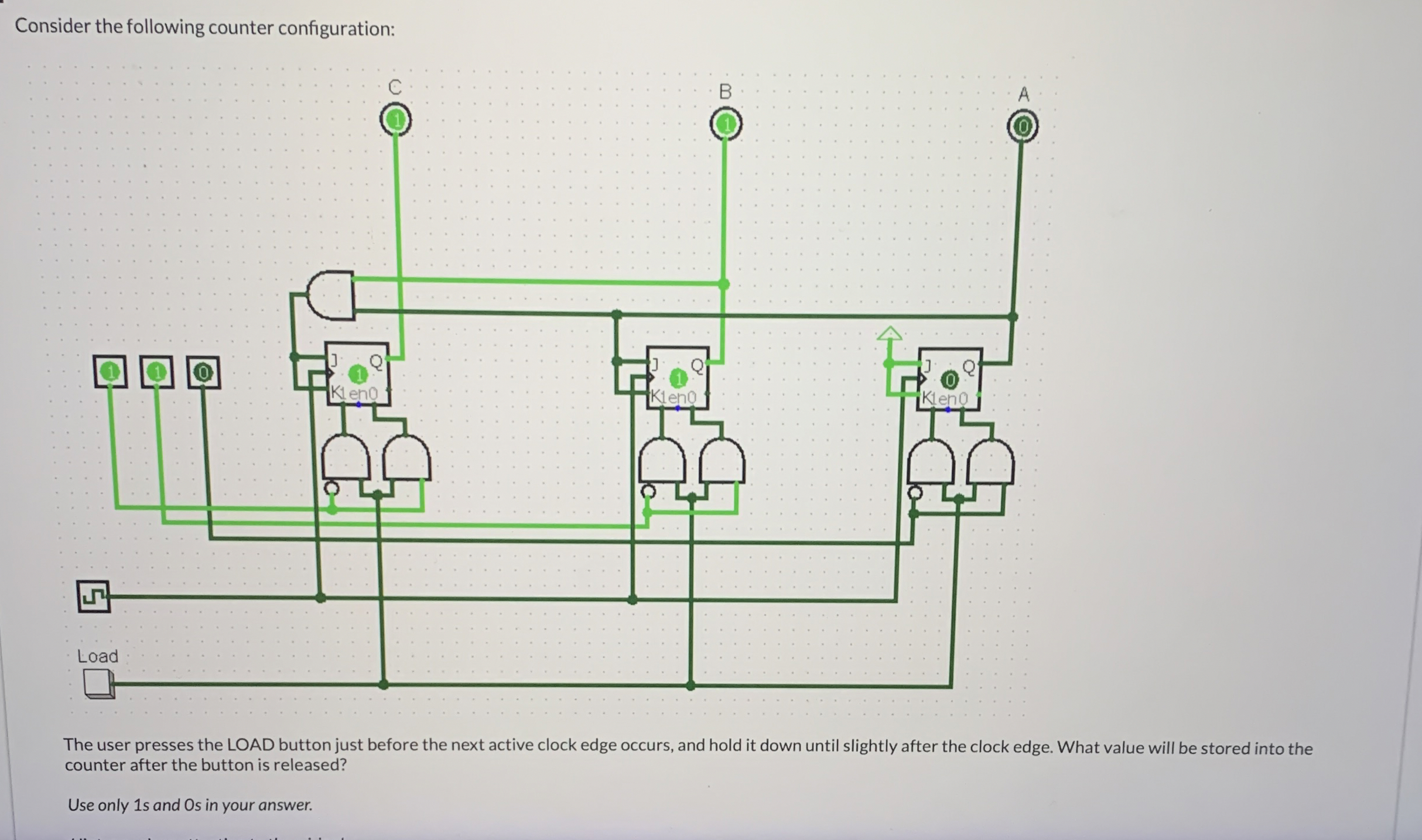 Consider the following counter configuration: The