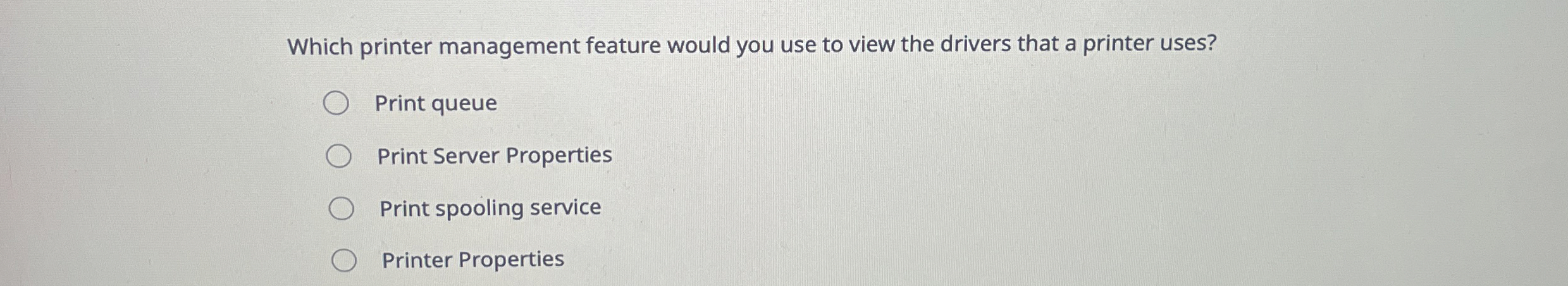 Which printer management feature would you use to