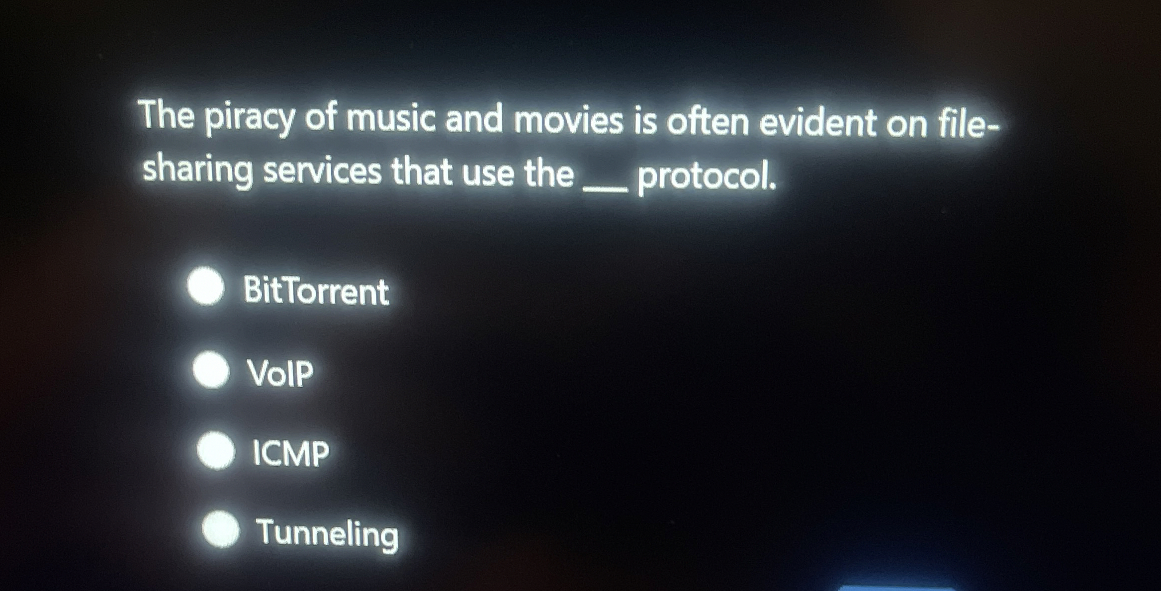 The piracy of music and movies is often evident