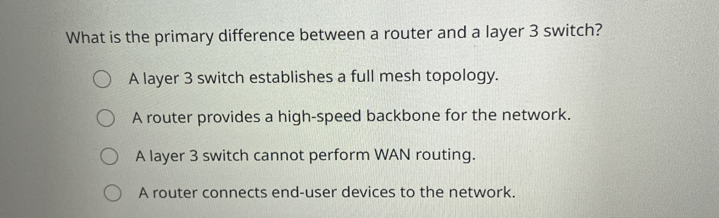 What is the primary difference between a router